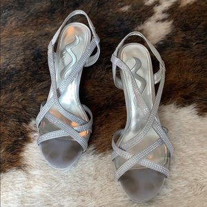 Sparkle silver heels